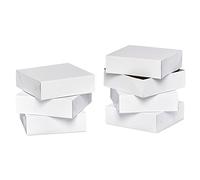 American Greetings Scatole regalo quadrate bianche con coperchio, per San Valentino, compleanni e tutte le occasioni, (6 scatole, 20 x 20 cm)