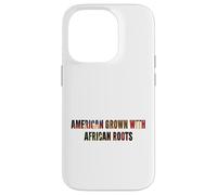 American Grown African Roots USA Bandiera del mese della storia nera Custodia per iPhone 14 Pro