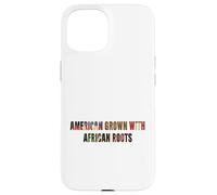 American Grown African Roots USA Bandiera del mese della storia nera Custodia per iPhone 15