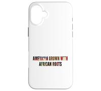 American Grown African Roots USA Bandiera del mese della storia nera Custodia per iPhone 16 Plus