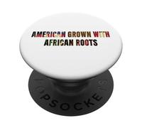 American Grown African Roots USA Bandiera del mese della storia nera PopSockets PopGrip Adesivo