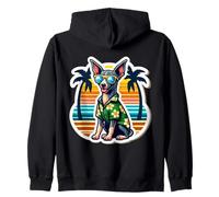 American Hairless Terrier Proprietario di un cane Summer Vibes Vacanza Felpa con Cappuccio