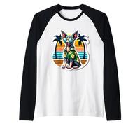 American Hairless Terrier Proprietario di un cane Summer Vibes Vacanza Maglia con Maniche Raglan