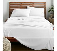 American Home Collection Set di lenzuola per letto king size, con tasca profonda 40 cm, in microfibra ultra morbida, traspirante, resistente alle pieghe e allo sbiadimento, facile da pulire, set di 4