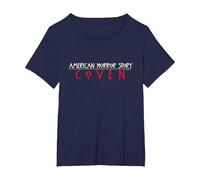 American Horror Story Coven Logo Maglietta, Donna Plus-Size, Navy, 1X