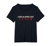 American Horror Story Coven Logo TV Show Maglietta, Donna Plus-Size, Nero, 1X