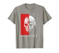 American Horror Story Tate Half Skull TV Show Maglietta, Uomo, Ardesia, S