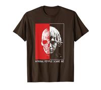 American Horror Story Tate Half Skull TV Show Maglietta, Uomo, Marrone, M