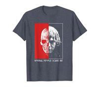 American Horror Story Tate Half Skull TV Show Maglietta, Uomo, Pervinca, 5XL