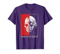 American Horror Story Tate Half Skull TV Show Maglietta, Uomo, Viola, XL