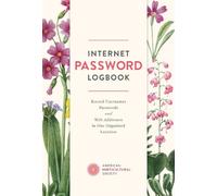 American Horticultural Society Internet Password Logbook (Copertina rigida)