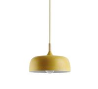 American Industrial Style Chandelier, Creative Personality Color Metal Pendant Lamp Lampshade, E27 Base Single-Head Hanging Light, Decorative Lighting Fixture for Library, Kitchen, Meeting Room(Yellow