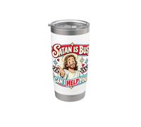 American Jesus - Satana È Indaffarato, Posso Aiutarti? Bicchiere termico in acciaio inox doppia parete