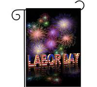 American Labor Day Fireworks Celebrate Holiday Bandiere Robuste Bandiera Durevole Bandiere Verticale Per Decorazione Balcone Portico 30X45Cm