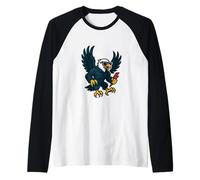 American Lightning Eagle Spirito della libertà Maglia con Maniche Raglan