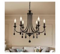 American Luxury Crystal Pendant Light Living Room Restaurant Bedroom Kitchen Cafe E14 Candle Light Chandelier