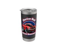 American Made World Famosa Auto D'epoca Cartoon Bicchiere termico in acciaio inox doppia parete