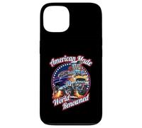 American Made World rinomato classico muscolo auto cartone animato Custodia per iPhone 13
