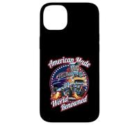 American Made World rinomato classico muscolo auto cartone animato Custodia per iPhone 14 Plus