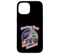 American Made World rinomato classico muscolo auto cartone animato Custodia per iPhone 15