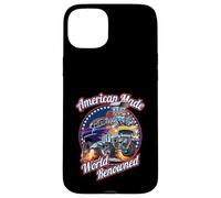 American Made World rinomato classico muscolo auto cartone animato Custodia per iPhone 15 Plus