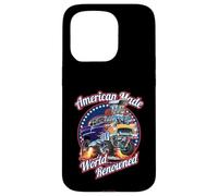 American Made World rinomato classico muscolo auto cartone animato Custodia per iPhone 15 Pro