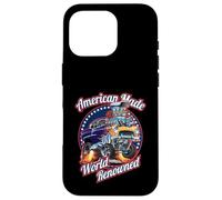 American Made World rinomato classico muscolo auto cartone animato Custodia per iPhone 16 Pro