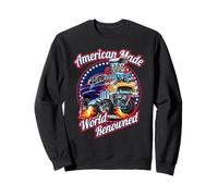 American Made World Rinomato Classico Muscolo Auto Cartone Animato Felpa