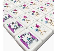 American Mahjong Set 160 pezzi con incisione chiara per Game Night | Piastrelle Mahjong intagliate a mano per serate sociali e divertimento in famiglia, ideali per principianti e amanti dei