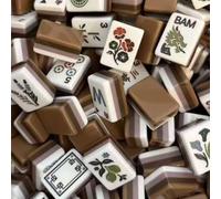 American Mahjong Set 160 pezzi con incisione chiara per Game Night | Piastrelle Mahjong intagliate a mano per serate sociali e divertimento in famiglia, ideali per principianti e amanti dei