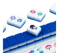 American Mahjong Set 160 pezzi con incisione chiara per Game Night | Piastrelle Mahjong intagliate a mano per serate sociali e divertimento in famiglia, ideali per principianti e amanti dei