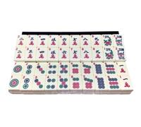 American Mahjong Set 166 Tiles Mahjong Set Game con Borsa Facile da trasportare Piastrelle incise perfette per Le riunioni sociali, Giocattoli