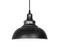 American Metal Lamp, Vintage Industrial Style Ceiling Chandelier, Creative Bar Pendant Light Fixture, E26 Base(Silver Bronze,13.7in)