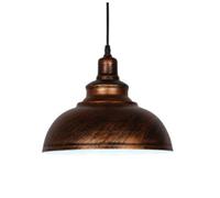 American Metal Lamp, Vintage Industrial Style Ceiling Chandelier, Creative Bar Pendant Light Fixture, E26 Base(Red Bronze,13.7in)