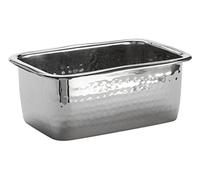 American Metalcraft HMBR - Mini padella, martellata, rettangolare, in acciaio INOX, diametro 12,7 cm, altezza 2-1/4", larghezza 3-3/4"