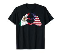 American Mexican Pride Heritage America Messico Flag Roots Maglietta
