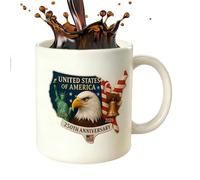 American Mug - 250th Patriotic Drinkware, 1776-2026 commemorativa in ceramica, souvenir semiquincentenario USA, da caffè per il giorno 'indipendenza, categoria Home Top Performance