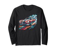 American Muscle Car Retro Vintage Classic anni '60 '70 Amante delle auto Maglia a Manica
