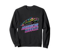 American Muscle Car Vintage Anni '80 Synthwave Geometrico Retro Felpa