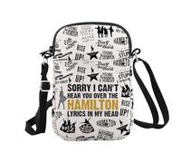 American Musical Makeup Bag Broadway Musical Lover Regalo per gli amanti della musica, Sopra l'Hamilton Cr Eu, Borsa cosmetica con stampa