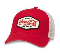 AMERICAN NEEDLE Cappello da baseball regolabile con licenza ufficiale Coca Cola, Valin (Avorio/Rosso), Taglia unica