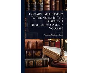 American Neglig Common Sense Index To The Notes In The Americ (Copertina rigida)