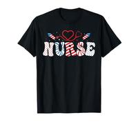 American Nurse 4 luglio Infermiera stetoscopio Infermieristica Donne Maglietta