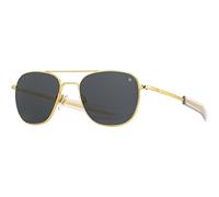 American Optical Original Pilot Sunglasses - Nylon Lenses - Bayonet Temple - Polarized … (Gold/Grey, 52)