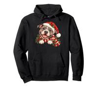 American Pit Bull Terrier, Cappello da Babbo Natale, per Mamma e papà Felpa con Cappuccio
