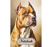 American Pit Bull Terrier Notebook For Dog Lovers: 6x9 Lined Journal with Pit Bull Line Art on Every Page, 120 Pages - Gift for Dog Mom & Dog Dad