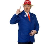American President Donald Trump da Uomo Adulto Costume + Cappello M-XL