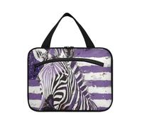 American Purple Flag Animal Hanging Cosmetic Borse da viaggio per le donne con gancio, borsa da toilette impermeabile di modo del progettista per il viaggiatore lavoro bolsas para maquillaje de Mujer