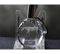 American Quarter Cavallo, Cavallo Cristallo Rotondo Portachiavi, Crystal Animals