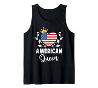 American Queen America Flag Proud American Woman Canotta